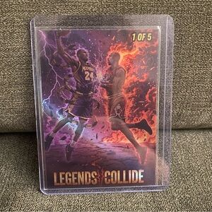 Custom LeBron James / Kobe Bryant Legends Collide 1/5 beam parallel Lakers bulls